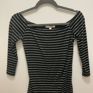 Black and White Striped Top